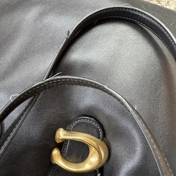 Coach Black Leather Theo Tote - Picture 6 of 9
